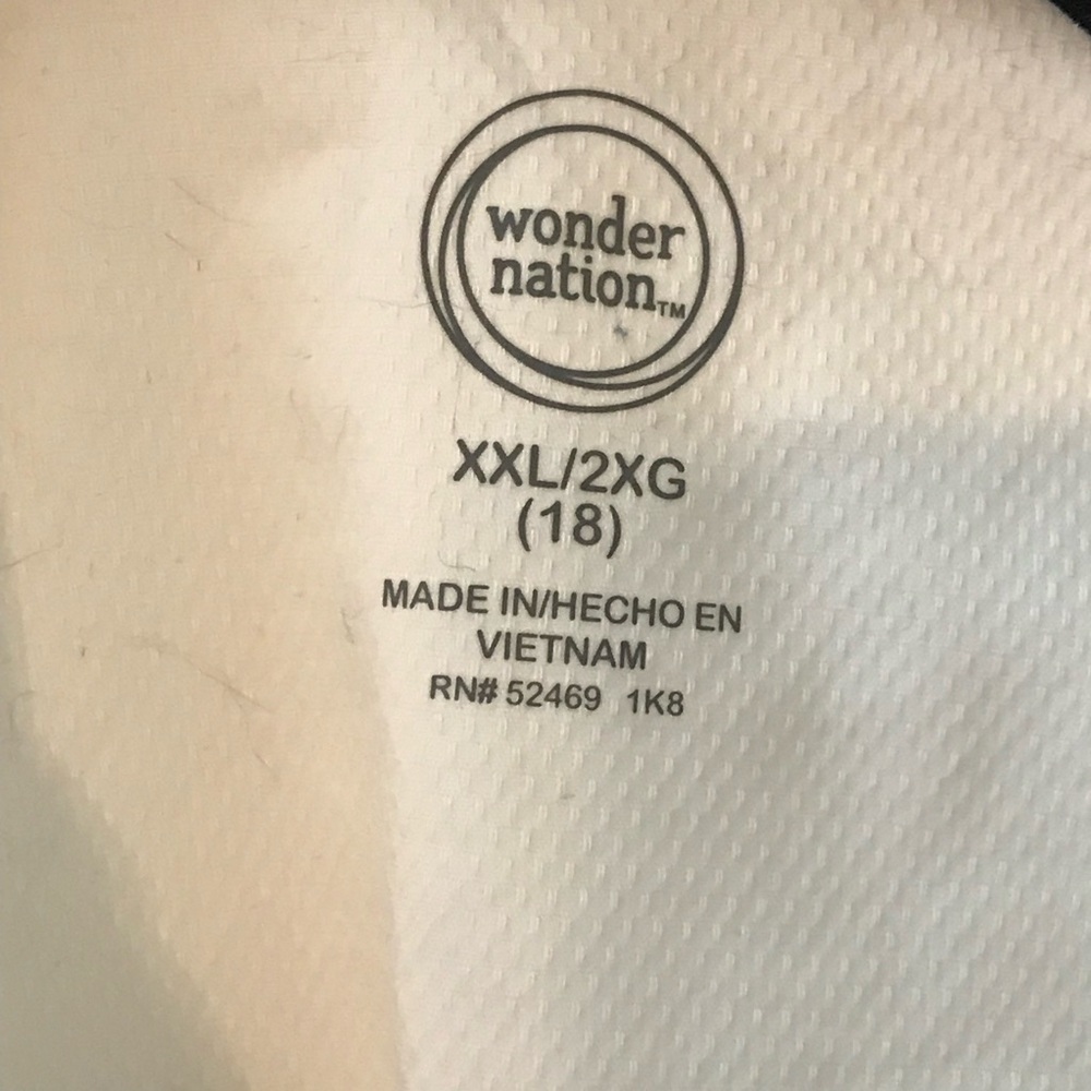 ✨✨5/$10✨✨ Wonder Nation Boys Kids White Long Sleeve Button Down Shirt XXL (18) - Picture 4 of 8